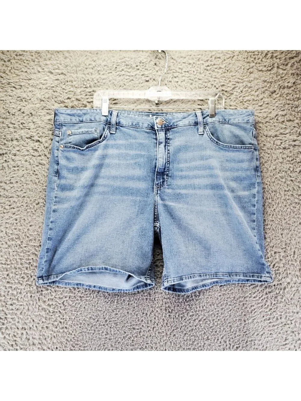 Lee Shorts Womens Plus 22 Plus Blue Regular Fit Mid Rise Denim Jorts *Read*